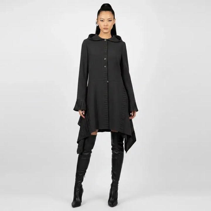 [BUNJANG] Lie Sang Bong Paris Avant-Garde Pleated Unbalanced Hooded Jacket / [미착용/새상품] 이상봉 파리 아방가르드 플리츠 언밸런스 후드 자켓