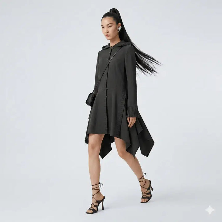 [BUNJANG] Lie Sang Bong Paris Avant-Garde Pleated Unbalanced Hooded Jacket / [미착용/새상품] 이상봉 파리 아방가르드 플리츠 언밸런스 후드 자켓