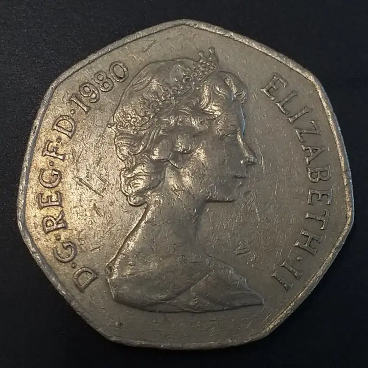 [BUNJANG] 1980 United Kingdom 50 Pence Coin / 1980년 영국 50펜스 주화 w910
