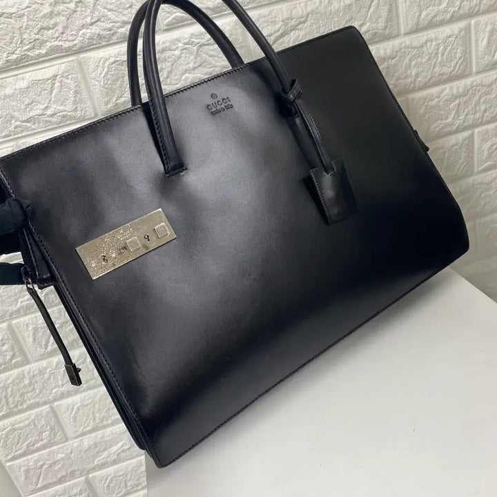 [BUNJANG] Gucci Vintage Black Leather Briefcase / GUCCI / 빈티지 구찌 블랙 레더 브리프케이스 / 서류가방