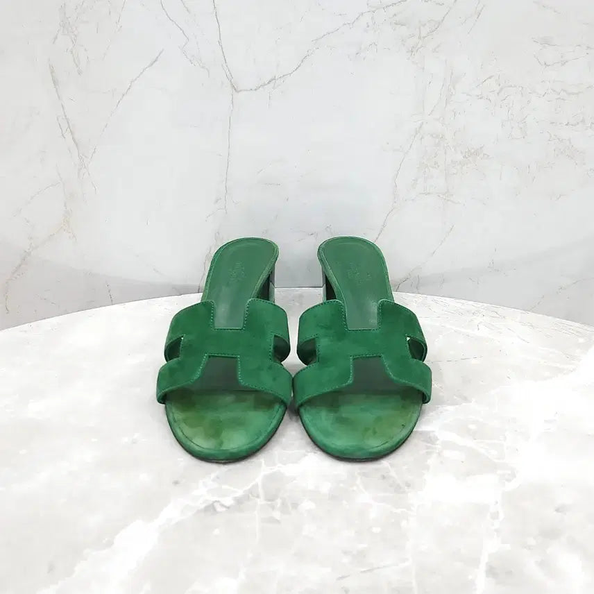 [BUNJANG] Hermes Green Oasis Sandals Slippers - Size 38 / 38 / 에르메스 그린 오아시스 샌들 슬리퍼