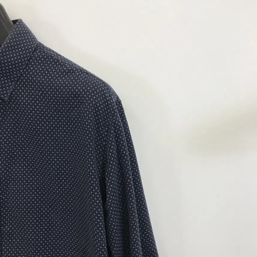 [BUNJANG] Galaxy Lifestyle Pattern Shirt Navy / 갤럭시 라이프스타일 패턴셔츠 [110]