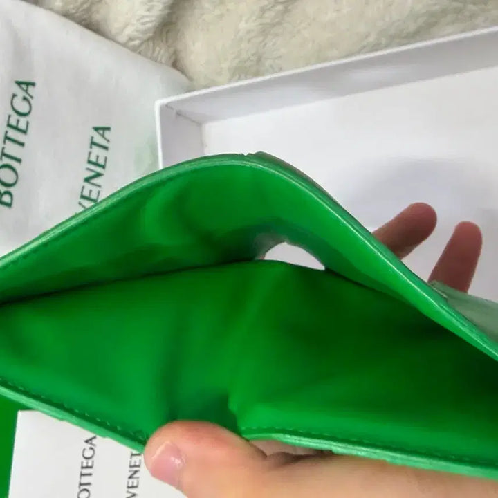 [BUNJANG] Bottega Veneta Slim Intrecciato Bi-Fold Wallet - Parrot Green / 보테가베네타 슬림 인트레치아토 반지갑 - 패러킷