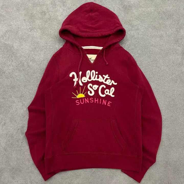 [BUNJANG] Hollister Burgundy Hoodie / L 홀리스터 버건디 후드티