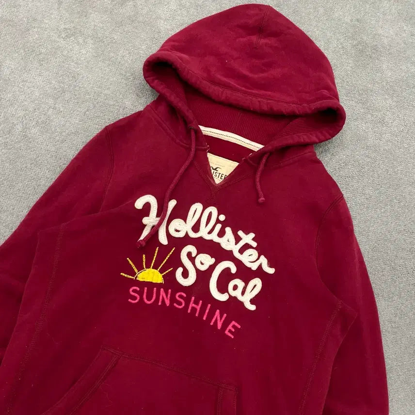 [BUNJANG] Hollister Burgundy Hoodie / L 홀리스터 버건디 후드티