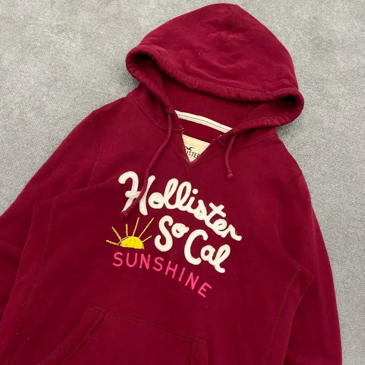 [BUNJANG] Hollister Burgundy Hoodie / L 홀리스터 버건디 후드티