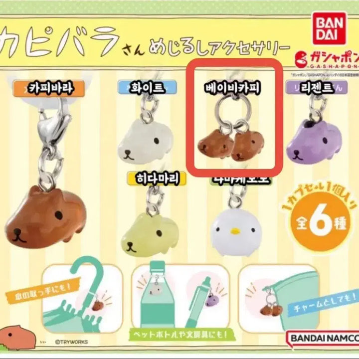 [BUNJANG] Capybara Marking Accessory Gacha [Baby Capybara] / 카피바라상 메지루시 마킹 악세서리 가챠 [베이비카피]