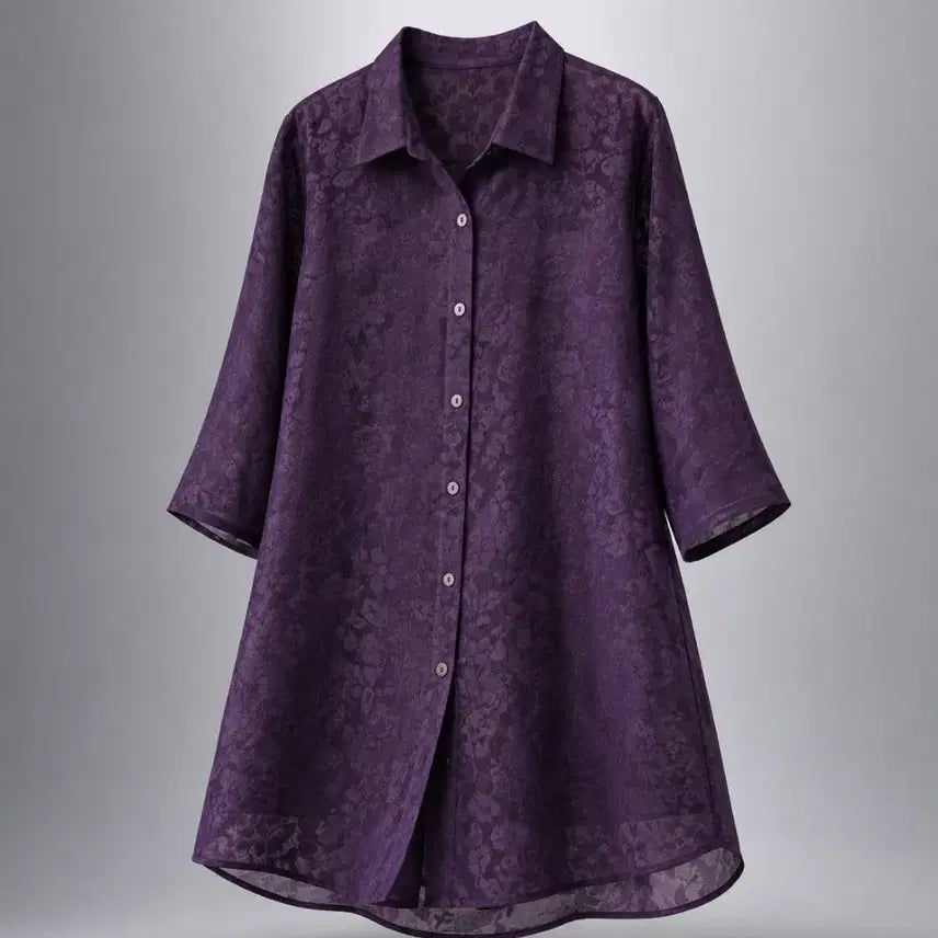 [BUNJANG] Premium Natural Dyed Long Shirt Jacket / 고급 천연염색 롱셔츠 자켓