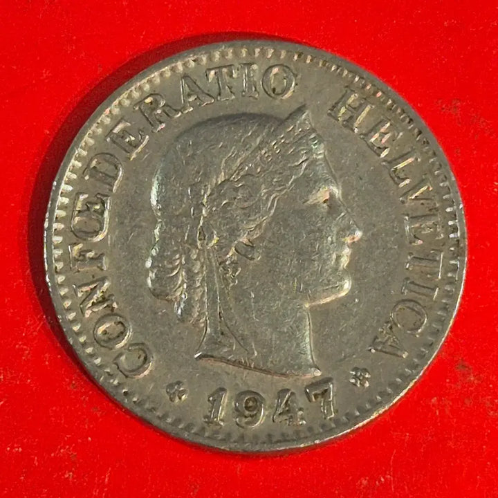 [BUNJANG] 1947 Swiss 10 Rappen Coin / 1947 스위스 10라펜 동전 M2432