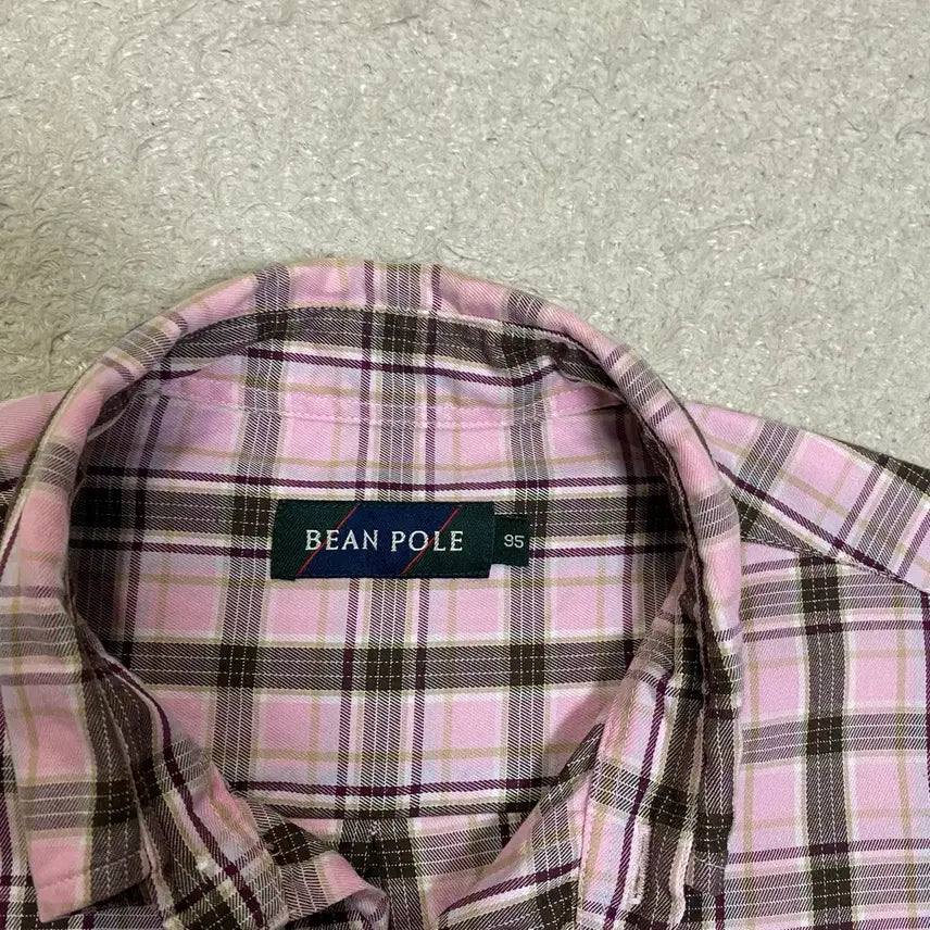 [BUNJANG] Beanpole Check Short Sleeve Shirt Size 95 / 빈폴 체크 반팔 셔츠 95
