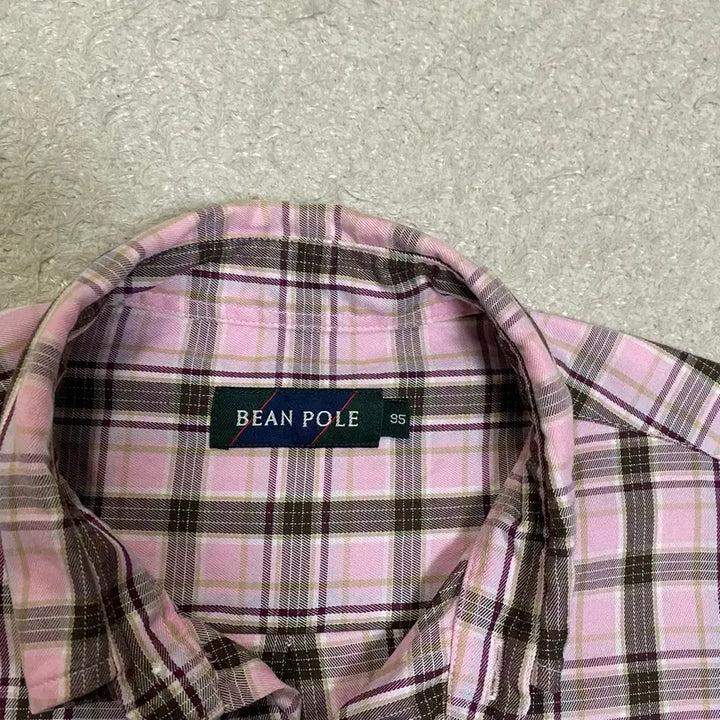 [BUNJANG] Beanpole Check Short Sleeve Shirt Size 95 / 빈폴 체크 반팔 셔츠 95