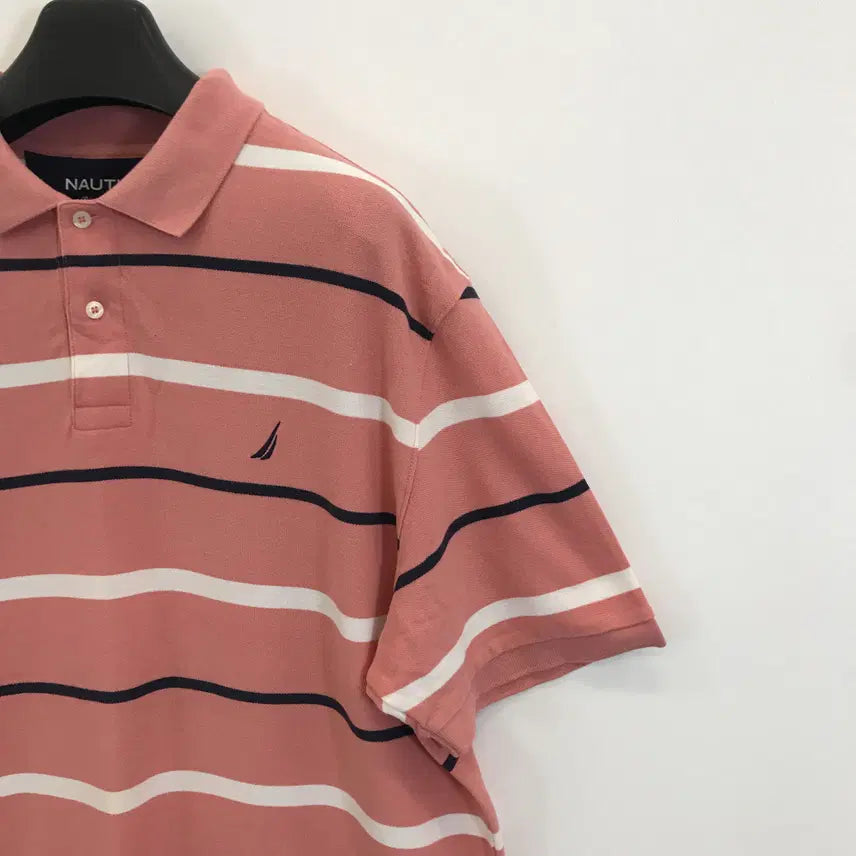 [BUNJANG] Nautica Striped Short Sleeve Polo Shirt XXL / 노티카 NAUTICA 반팔카라티 [XXL]
