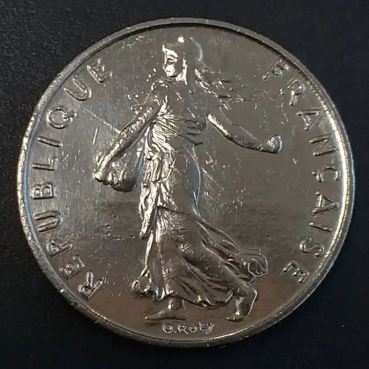 [BUNJANG] 1985 France 1/2 Franc Coin / 1985년 프랑스 1/2프랑 동전 w914