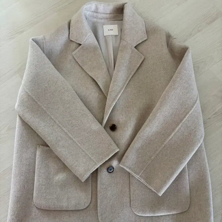 [BUNJANG] LIST Beige Jacket Coat / 리스트 베이지색 자켓 코트