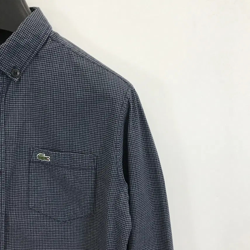 [BUNJANG] Lacoste Gingham Check Shirt Navy Men&
