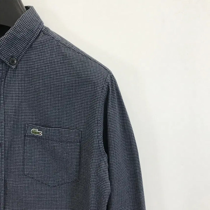 [BUNJANG] Lacoste Gingham Check Shirt Navy Men&