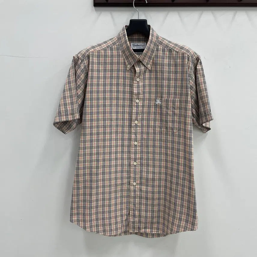 [BUNJANG] Burberry Unisex Nova Check Short Sleeve Shirt L / 버버리 공용L 노바체크 반팔 셔츠