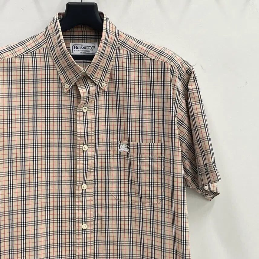 [BUNJANG] Burberry Unisex Nova Check Short Sleeve Shirt L / 버버리 공용L 노바체크 반팔 셔츠