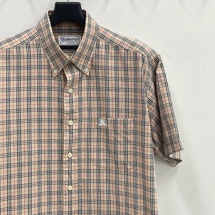[BUNJANG] Burberry Unisex Nova Check Short Sleeve Shirt L / 버버리 공용L 노바체크 반팔 셔츠