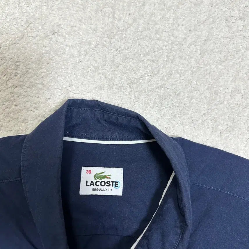 [BUNJANG] Lacoste Navy Short Sleeve Shirt Size 38 / 라코스테 네이비 반팔 셔츠 38
