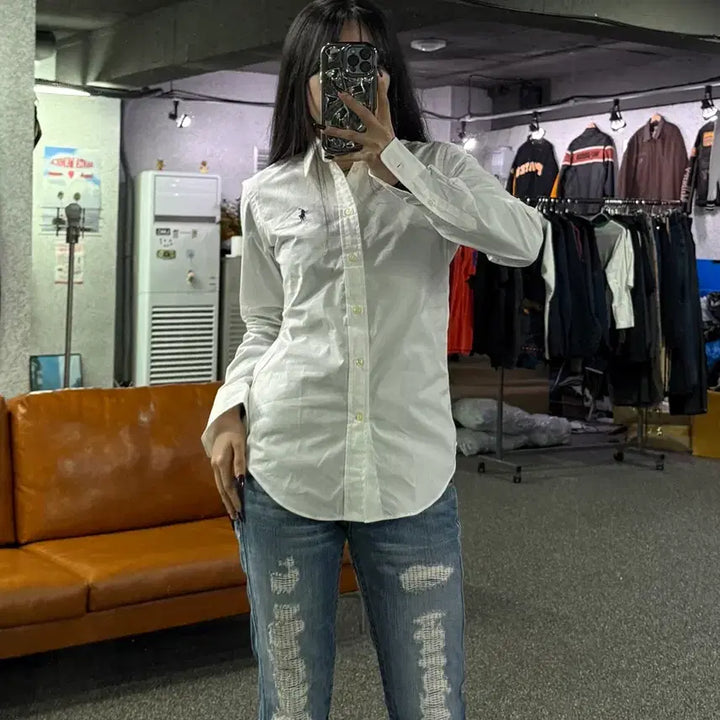 [BUNJANG] Polo Ralph Lauren Classic Fit White Shirt / 폴로 랄프로렌 클래식핏 화이트 셔츠 B4705