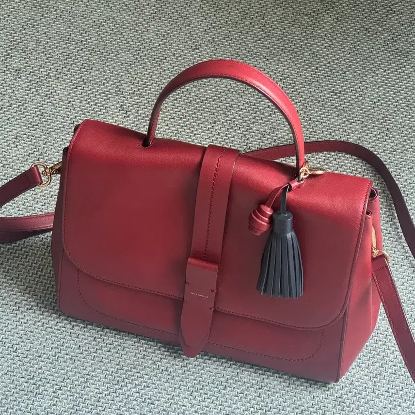 [BUNJANG] Beanpole Heritage Crossbody Bag Red / 빈촐 헤릿 크로스백 레드 (상태좋음)