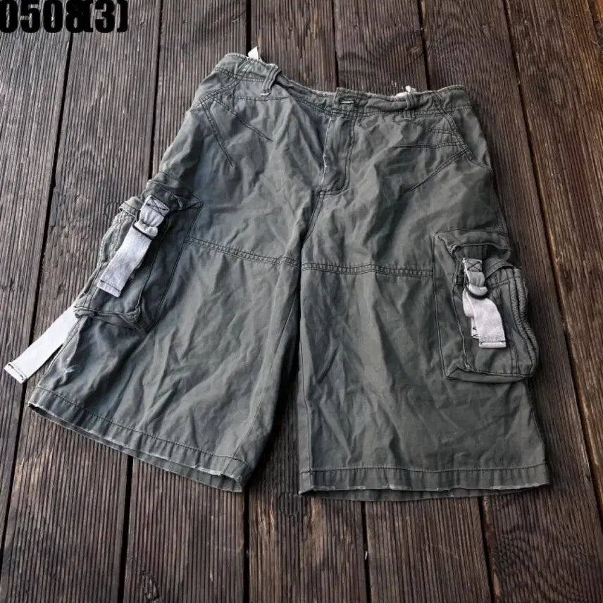 [BUNJANG] Vintage Denim Cargo Shorts / 빈티지 데님 카고 반바지