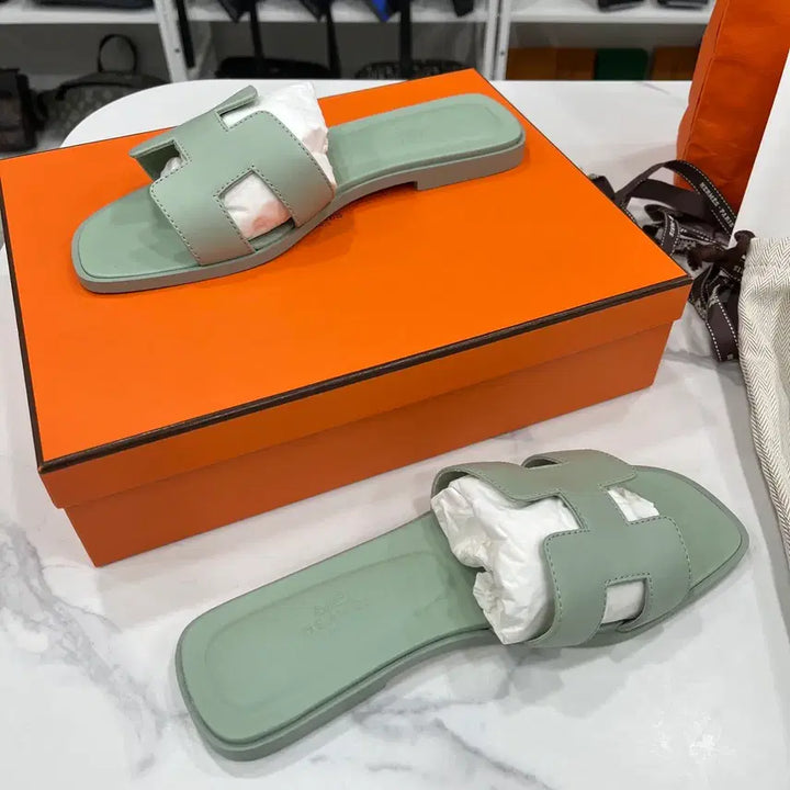 [BUNJANG] Hermes Oran Sandals Mint Size 37 / [영수증포함/37]에르메스 오란 샌들 슬리퍼 민트