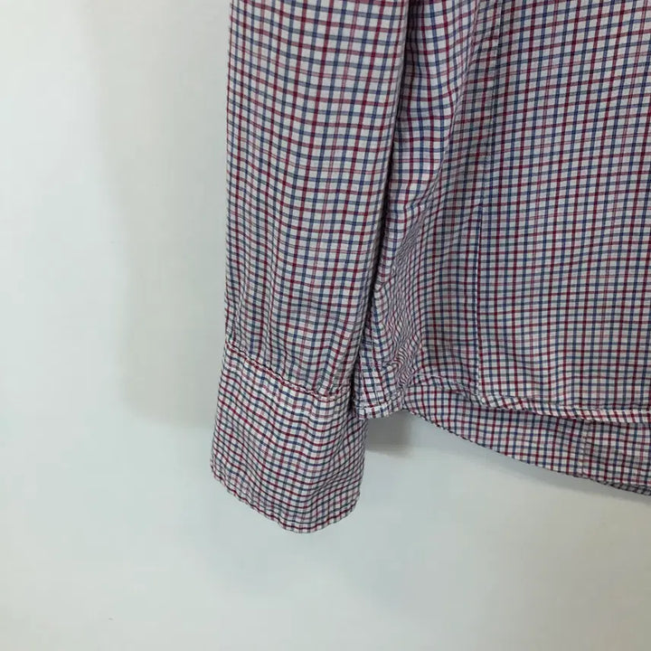[BUNJANG] SERIES Embroidered Logo Gingham Shirt / 시리즈 자수로고 깅엄셔츠 95