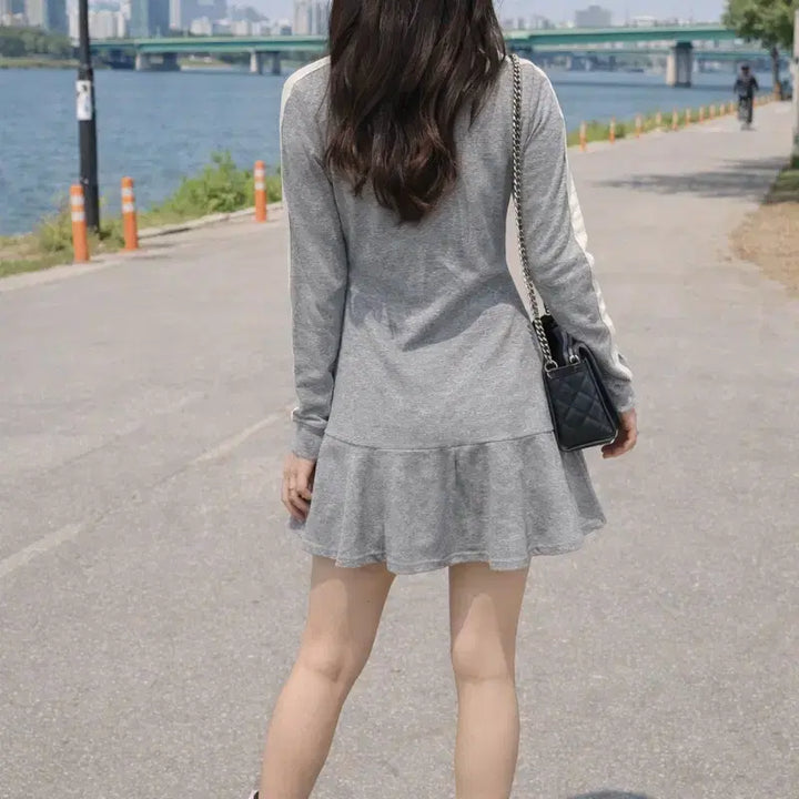 [BUNJANG] Stussy Turtleneck Flare Dress (Gray) / Stussy 스투시 터틀넥 플레어 원피스 (그레이)