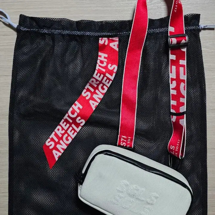 [BUNJANG] Stretch Angels White Corduroy Pouch Bag / 스트레치 엔젤스 화이트 코듀로이 파우치백
