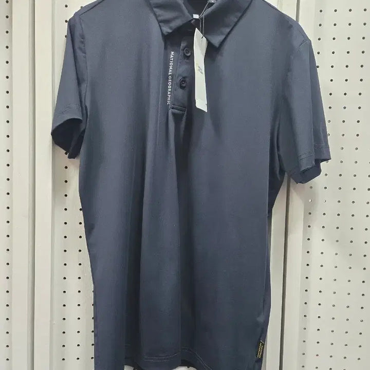 [BUNJANG] National Geographic Black Polo T-Shirt M / (1538)내셔널지오그래픽 검정색 폴로 반팔티m