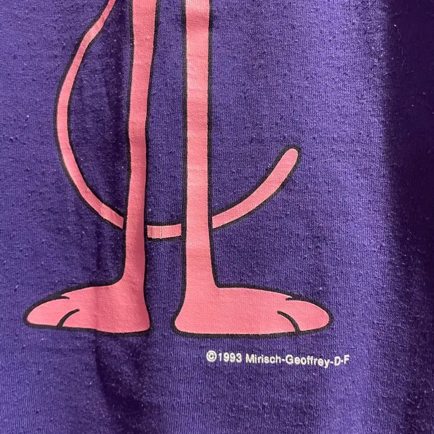 [BUNJANG] 90s Belva Pink Panther T-Shirt / 90s벨바신 핑크팬더 발팔티