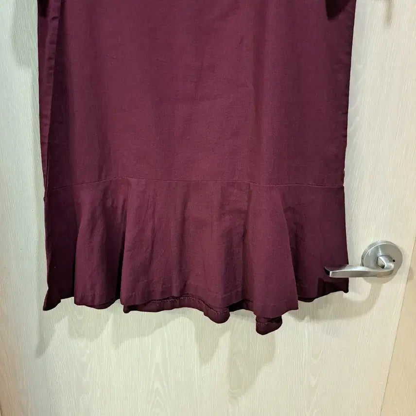 [BUNJANG] Wine Red Flare Short Sleeve Mini Dress Size 95 / 와인색 플레어 반팔 미니 원피스사이즈95