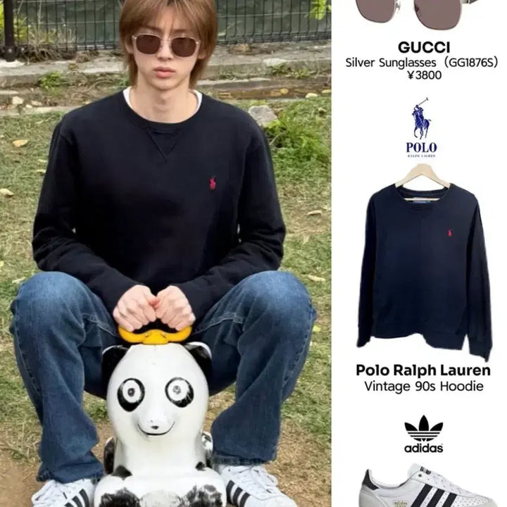 [BUNJANG] Polo Ralph Lauren Black Sweatshirt / 폴로 랄프로렌 블랙 맨투맨