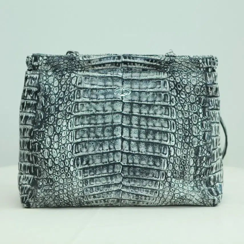 [BUNJANG] DECK 1952 Crocodile Leather Shoulder Bag / 덱케 악어가죽 숄더백