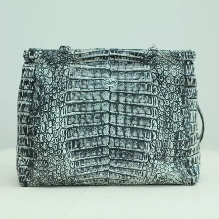 [BUNJANG] DECK 1952 Crocodile Leather Shoulder Bag / 덱케 악어가죽 숄더백