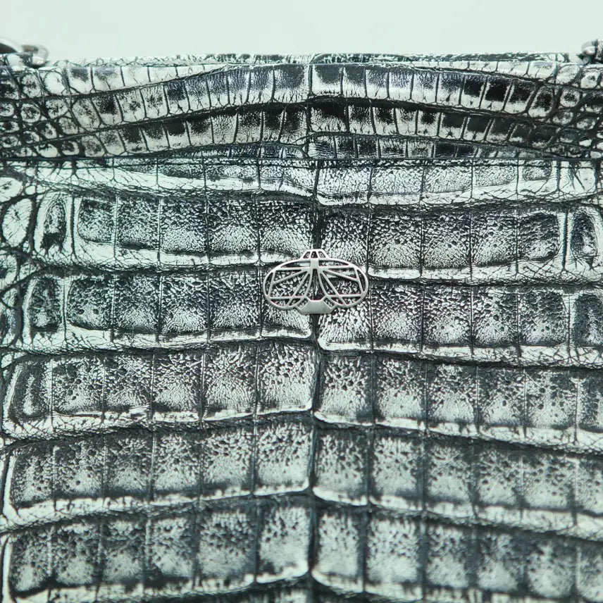 [BUNJANG] DECK 1952 Crocodile Leather Shoulder Bag / 덱케 악어가죽 숄더백
