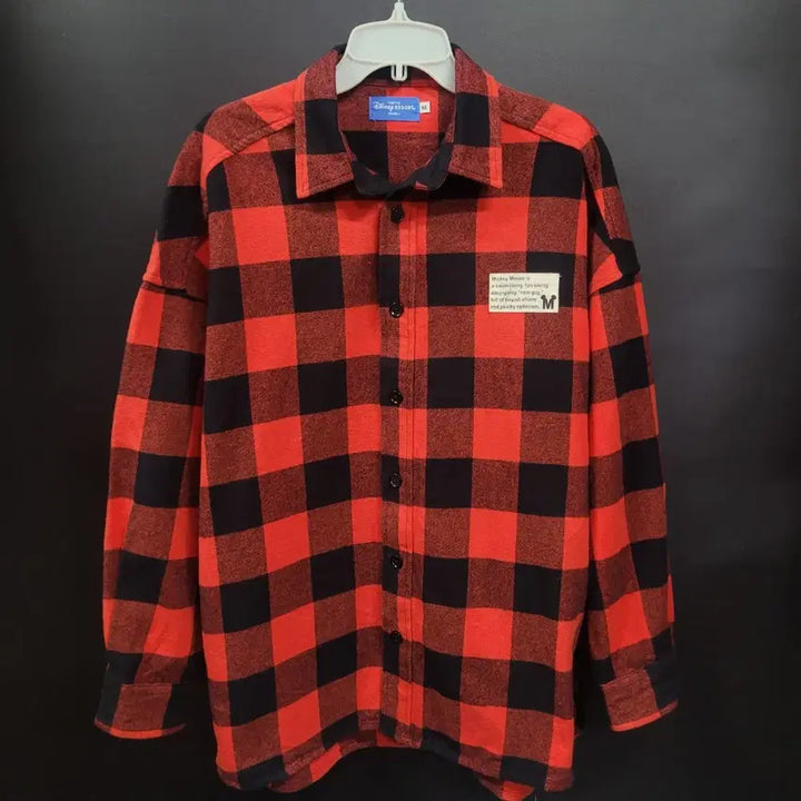 [BUNJANG] Disney Mickey Mouse Check Shirt Jacket / 도쿄 디즈니 미키마우스 체크 셔츠형 자켓