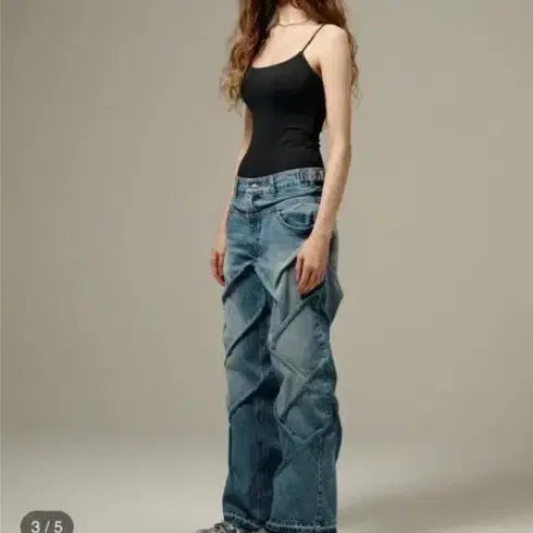 [BUNJANG] AEGO FREEDOM LAB Nip Prism Denim Jeans / 이고프리덤랩  Nip Prism Denim Jeans_w판매