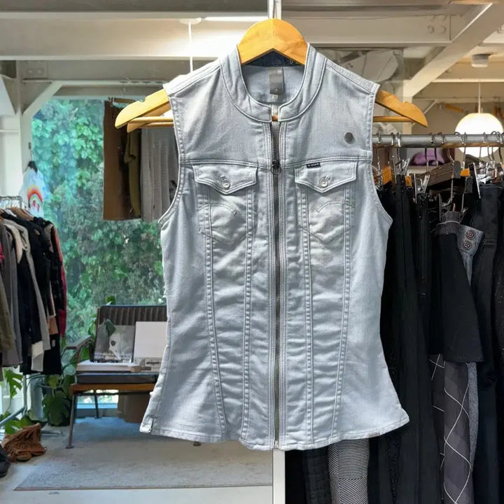 [BUNJANG] G-Star Raw Denim Zip-Up Vest / 지스타 로우 데님 집업 베스트