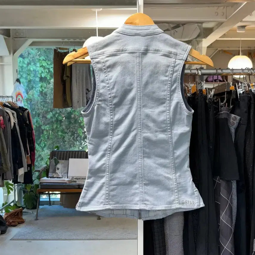 [BUNJANG] G-Star Raw Denim Zip-Up Vest / 지스타 로우 데님 집업 베스트