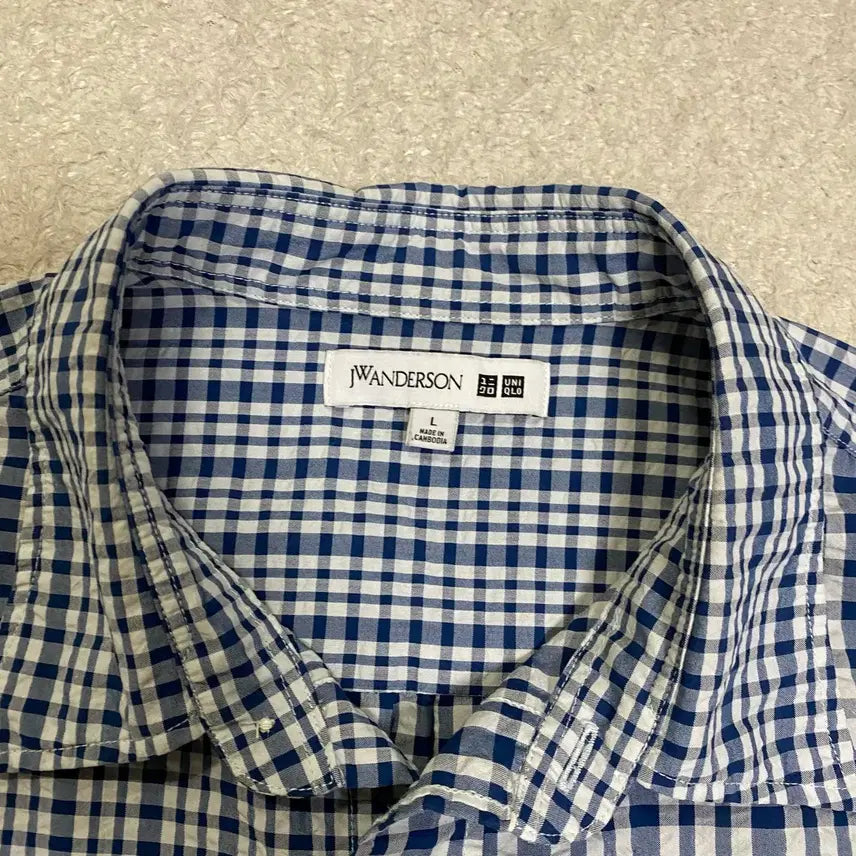 [BUNJANG] Uniqlo JW Anderson Check Short Sleeve Shirt - L / 유니클로 JW앤더슨 체크 반팔 셔츠 L