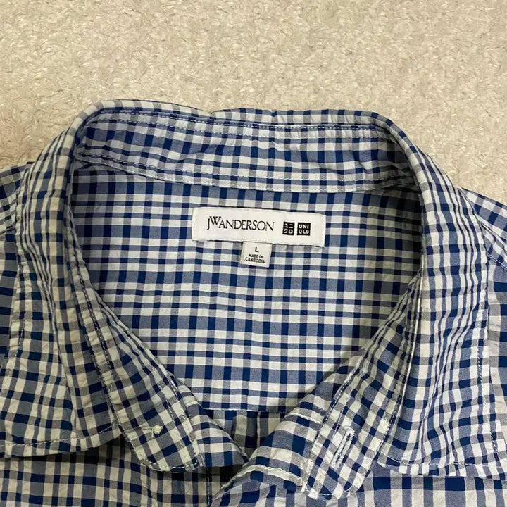 [BUNJANG] Uniqlo JW Anderson Check Short Sleeve Shirt - L / 유니클로 JW앤더슨 체크 반팔 셔츠 L