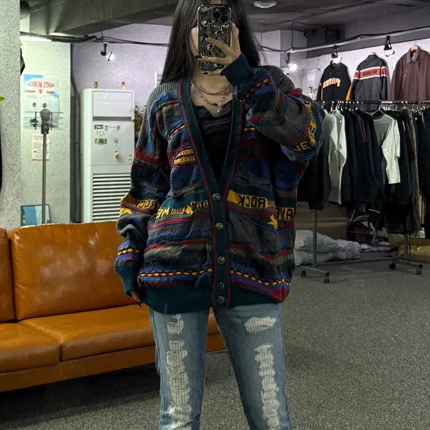 [BUNJANG] Emaroo Australian Vintage Knit Cardigan B4706 / 에마루 오스트레일리아제 빈티지 니트 가디건 B4706
