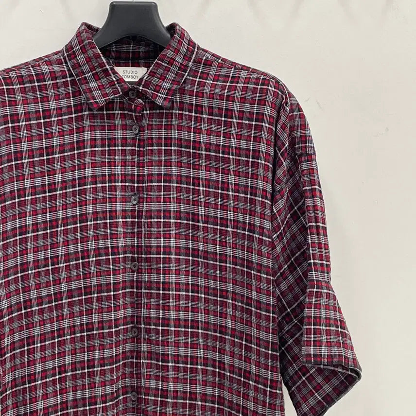 [BUNJANG] Studio Tomboy Summer Cotton Oversized Short-Sleeve Long Shirt Dress / 스튜디오톰보이 여성F 썸머 코튼 반팔 오버핏 롱 셔츠 원피스