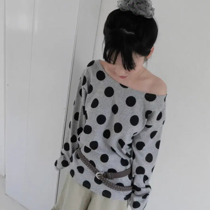 [BUNJANG] FlatOff Use Dot T-shirt Gray / 플랫오프 Use Dot T-shirt gray