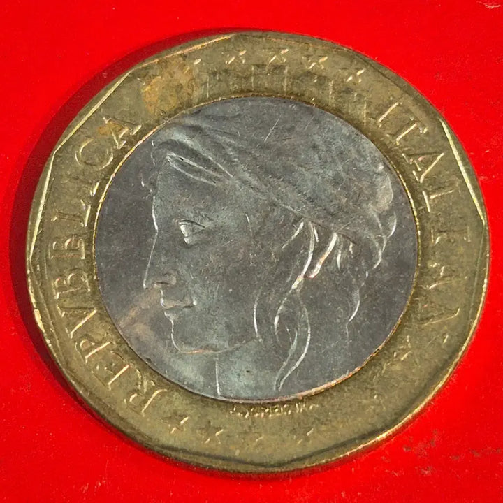 [BUNJANG] 1997 Italy 1000 Lire Coin / (바이메탈 동전) 1997 이탈리아 1000리라 동전 M2439