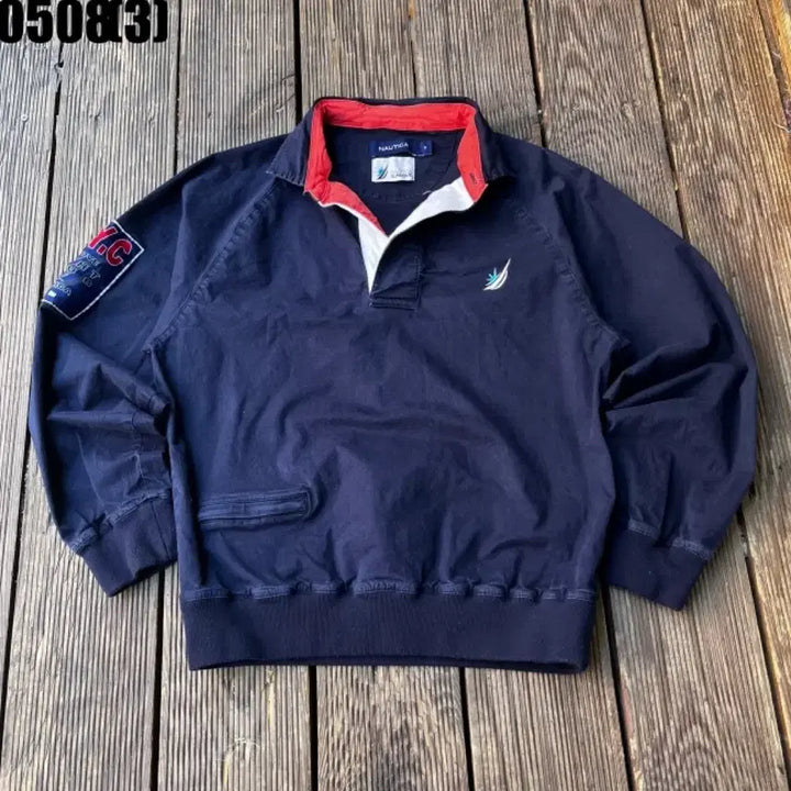 [BUNJANG] Nautica Half-Zip Sweatshirt / 노티카 반집업 맨투맨