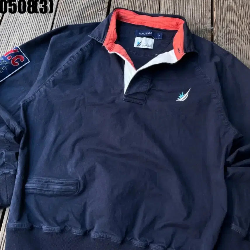 [BUNJANG] Nautica Half-Zip Sweatshirt / 노티카 반집업 맨투맨